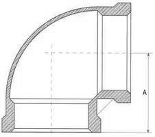 Stainless Steel Pipe Fittings 90 Elbow Dimension